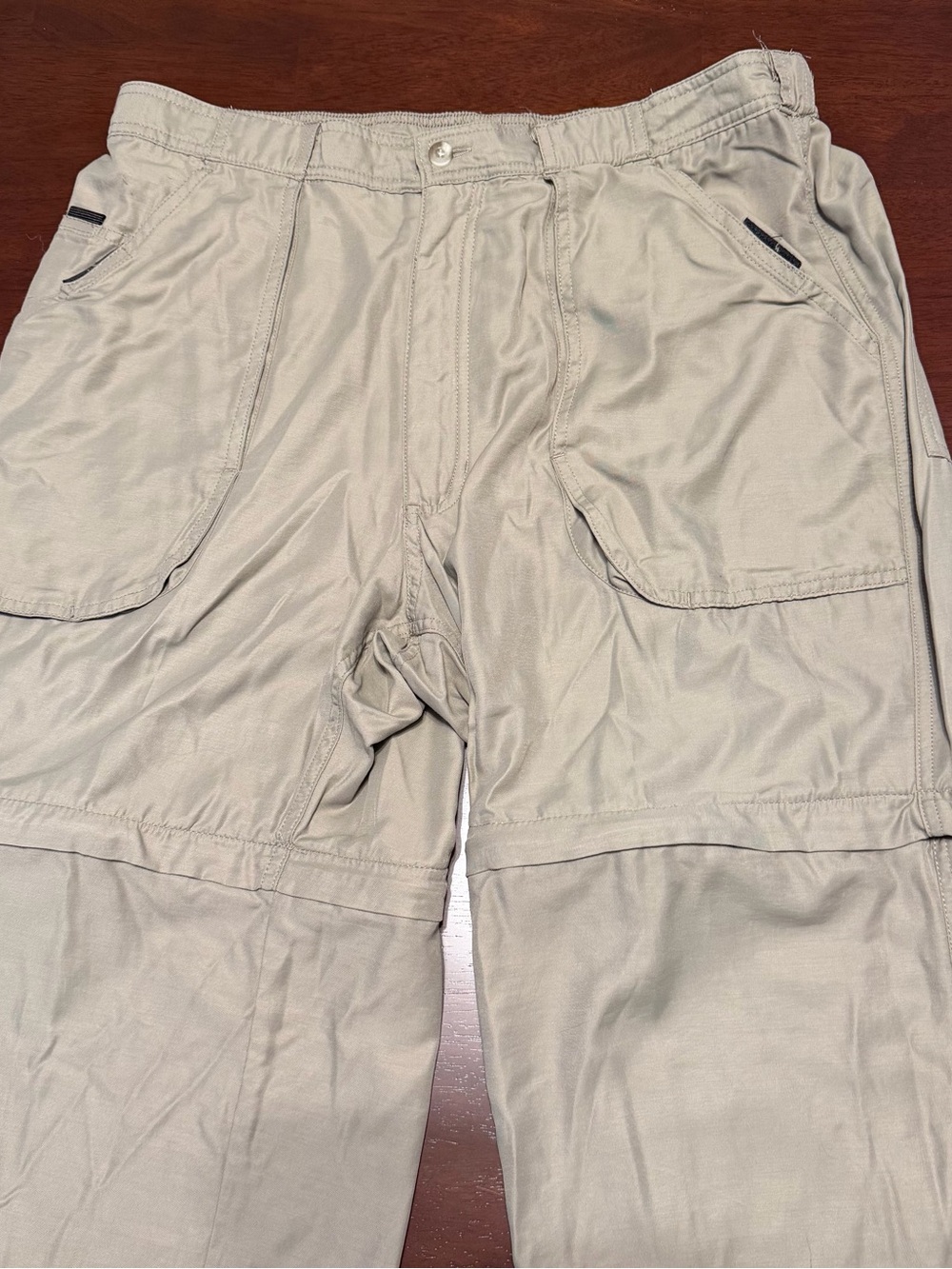 Roundtree & Yorke Light Khaki Convertible Chinos 38/32